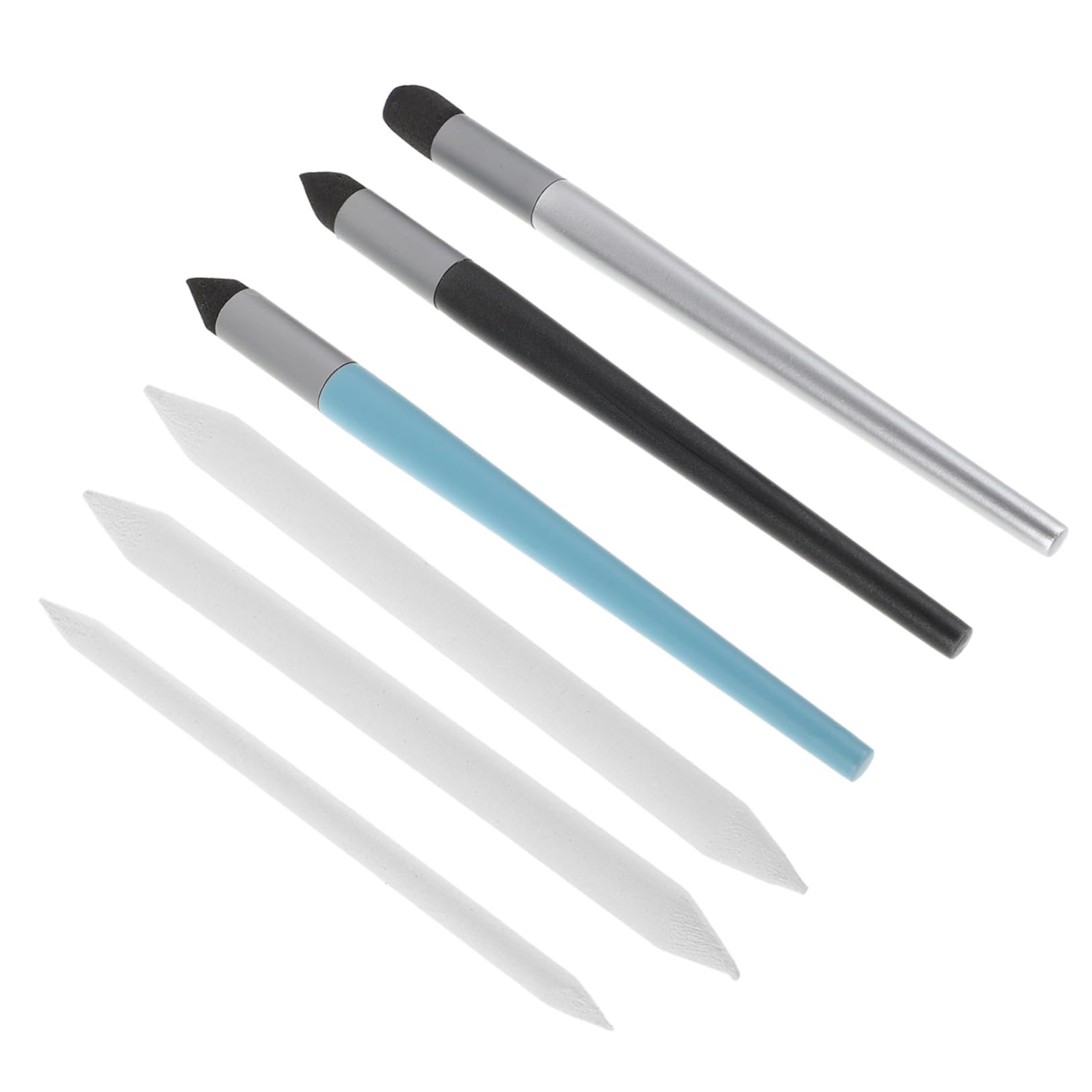 Toyvian 6pcs Oil Pastel Blending Tools Set Soft Sponge Pens Blending Stumps for Smooth Sketching Drawing and Art Supplies Lightweight and Portable for Artists