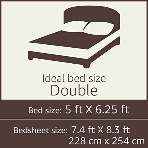 Image of EIN SOF Bedsheet for Double Bed - 90x100 inches Full Size Cotton Bedsheets, Soft Bed Sheet with 2 Pillow Covers Bedding Set Combo - Red Boxes