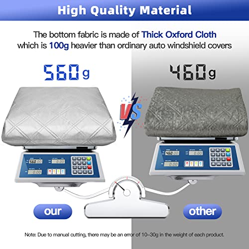 Car Windscreen Covers Frost for Winter, Magnetic Windscreen Frost Protector Thicken, Ice Protection Foils Snow Windshield Sun Shade Front Window Screen Cover, Anti-dust and Anti-uv (156x128cm) - Image 4