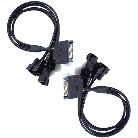 Amazon Siyuxinyi Pvc絶縁 Sata から 4 X 3 ピン 4 ピン Pmw 12v Pc ケース ファン パワー アダプター ケーブル 4ピンファンスプリッタ電源ケーブルpwmファン電源延長ケーブルコンピュータファンyスプリッタ延長 1 接続から4ファンに電源を供給 2パック Amazon Siyuxinyi Pvc絶縁 Sata から 4 X 3 ピン 4 ピン Pmw 12v Pc ケース ファン パワー アダプター ケーブル 4ピンファンスプリッタ電源ケーブルpwmファン電源延長ケーブルコンピュータファンyスプリッタ延長 1 接続から4ファンに電源を供給 2パック