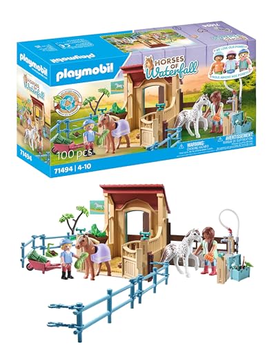 PLAYMOBIL Horses of Waterfall 71494 Reitstall, aufregende Reitabenteuer auf der Waterfall Ranch, mit vielfältigem Zubehör, detailreiches Spielzeug für Kinder ab 4 Jahren