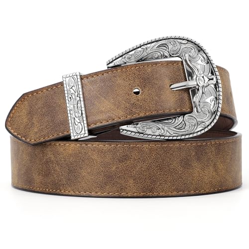 Image of BELTROAD Western Belts for Men Women 1.5 inch Vintage Country Belt for Jeans