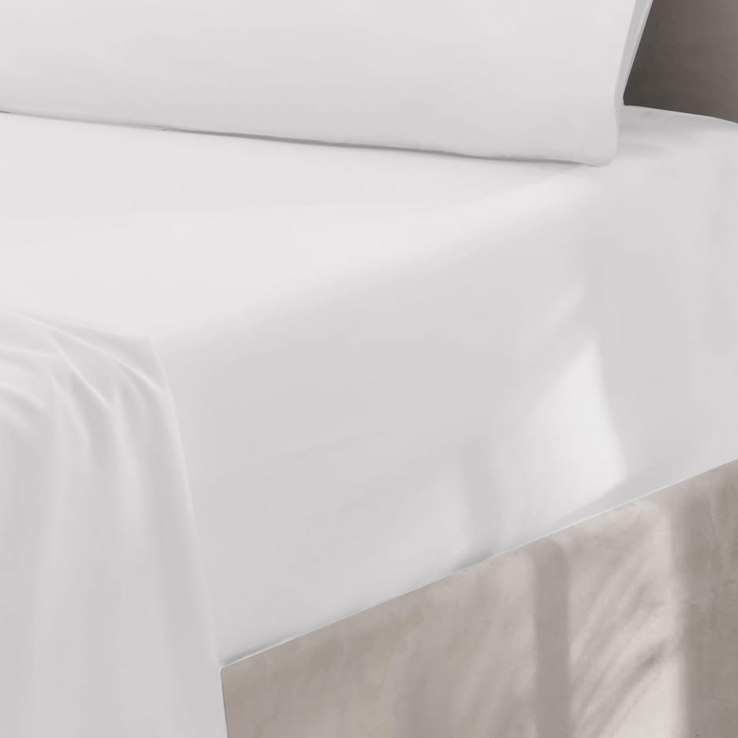 Oxford Homeware White Single Fitted Sheets -100% Brushed Microfibre 1800 Easy Care 25 cm Deep Single Bed Sheet - Image 3