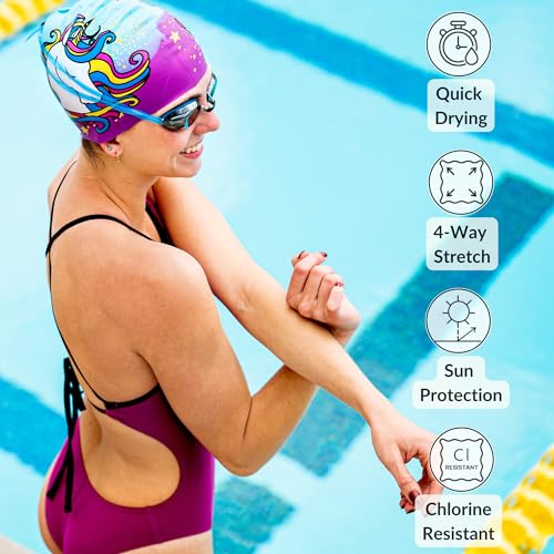 Sporti Tie Back One Piece Swimsuit - Magenta/Black - 36 - Image 4