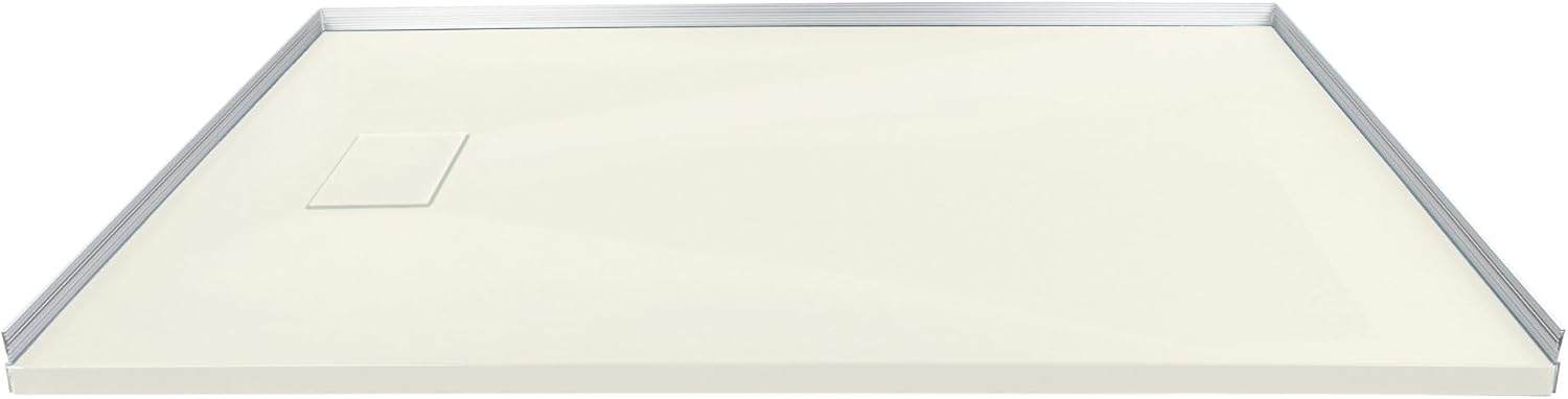 Transolid FZSR6032-31 Trimslate 60-in x 32-in Zero Threshold Tub Replacement Shower Base with End Drain, White