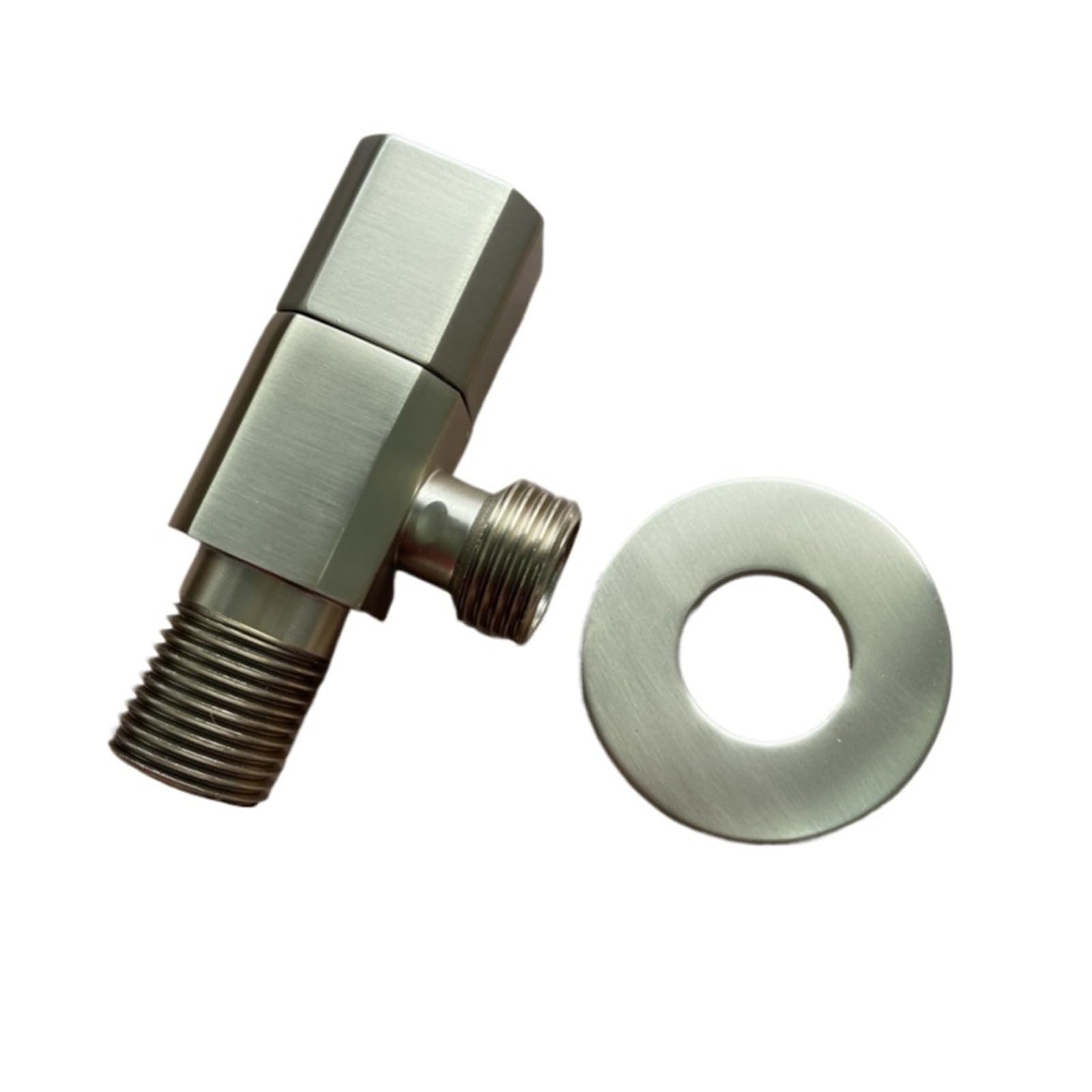 Bvhisehp Brushed Gold Octagonal Thickened Brass Plated Angle Valve G1/2 Hot Cold Water Stop Valve For Toilet Kitchen Use(Brushed Gold)