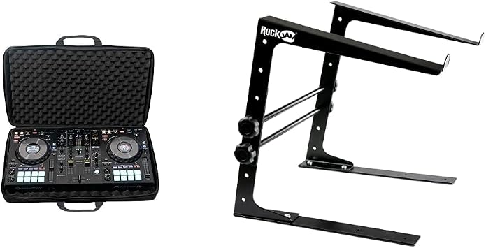 Pioneer DJ DJC-B2 Bag for DDJ-800 & DDJ-SR2 Controllers + RockJam Portable DJ Laptop Stand