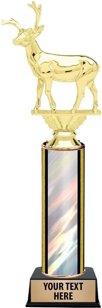 Crown Awards 11" Customized Buck Deer Trophies - Buck Deer Silver Trophy Prime