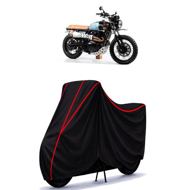 Image of Scrambler 350 Water Resistant Bike Cover for All Motorcycles & Rain | Heavy Duty Taffeta Fabric | UV Protection, Dustproof, Scratchproof | All Weather Two Wheeler Body Cover with Elastic Bottom