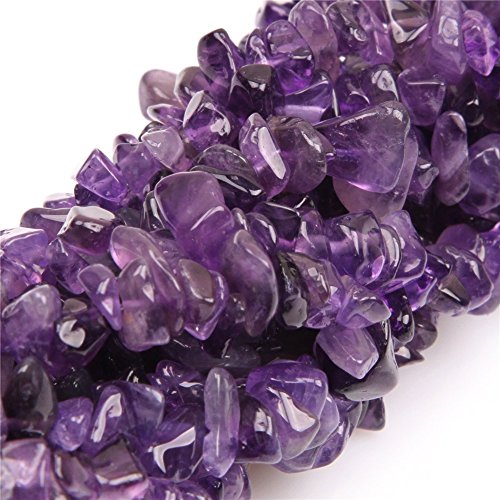 Image of 5-8mm Amethyst Crystal Chips Natural Chip Stone Beads for Jewelry Making