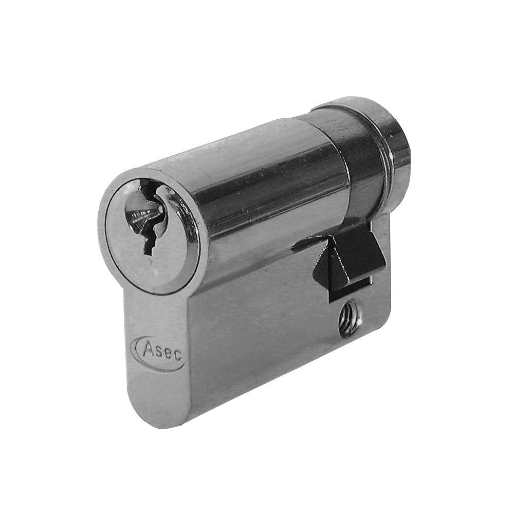 ASEC 5-Pin Euro Half Cylinder - 40mm (30/10) Nickel Plated
