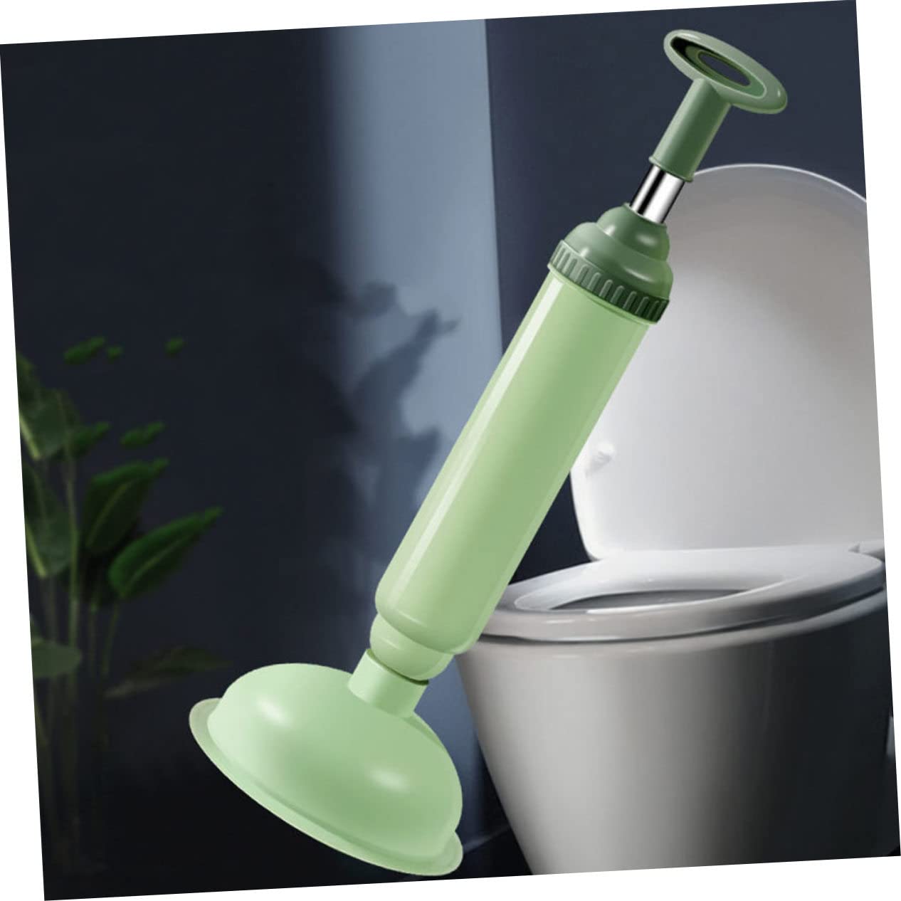 Alipis Stura Water a Pressione 2 Pezzi, Ventosa per WC in PVC e Acciaio Inox, Pulitore di Fognature per Casa e Hotel, Facile da Pulire