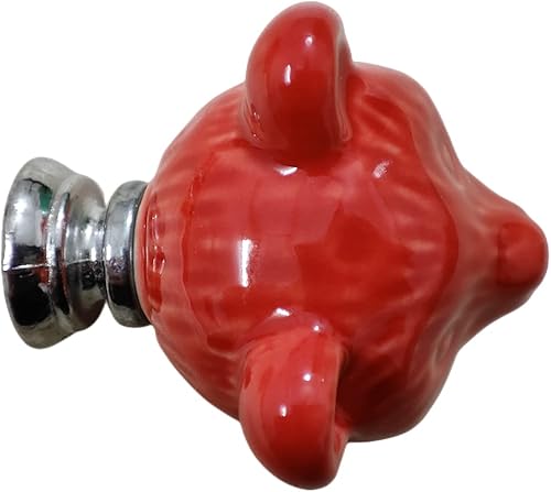 Miniatura 5 de Paquete de 10 pomos de puerta de gabinete con diseño de cabeza de panda, pomos de cerámica para cajones con tornillos de montaje, manija de armario