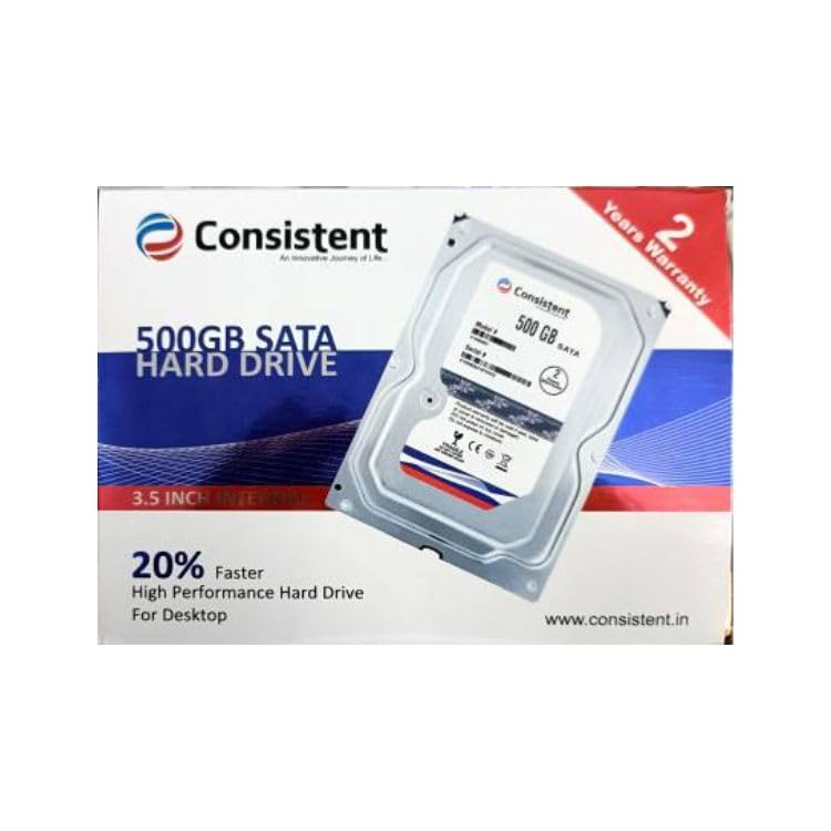500GB Internal Hard Disk Drive for Desktop and CCTV Systems, 3.5 inch, 20% Faster High Performance 500GB Internal Hard Disk Drive for Desktop and CCTV Systems, 3.5 inch, 20% Faster High Performance