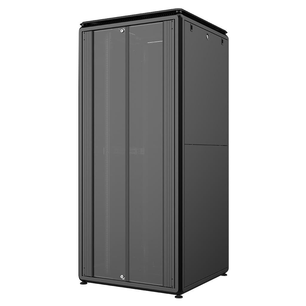 Rockstable 42HE 19 Zoll 800x800x2027mm (BxTxH) Serverschrank | Netzwerkschrank Glastür - Premium Line