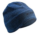 CEP - Winter Run Beanie für Damen und Herren | Dünne Laufmütze für kalte Tage in dunkel blau Melange
