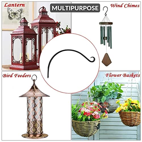Image of Metal Wall Hook Hanging Plant Bracket | Decorative Straight Plant Hanger for Pots, Bird Feeders, Planters, Lanterns, Cotton, Wind Chimes Indoor Outdoor, (Pack of 1, 13 Inch)