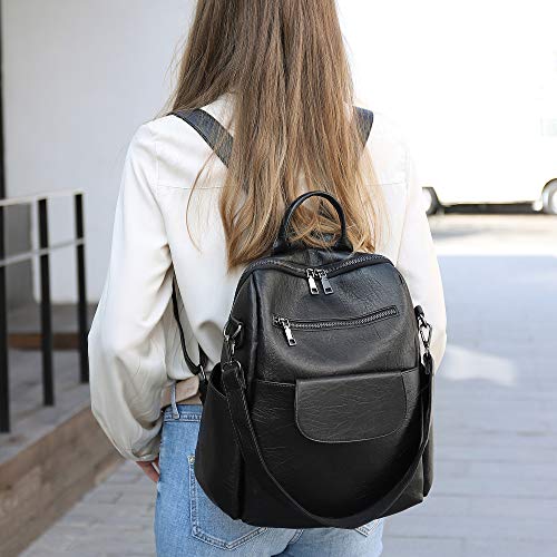 Image of Women Fashion Backpack Purse Waterproof Bookbags Travel Shopping Rucksack Convertible Ladies Shoulder Bag
