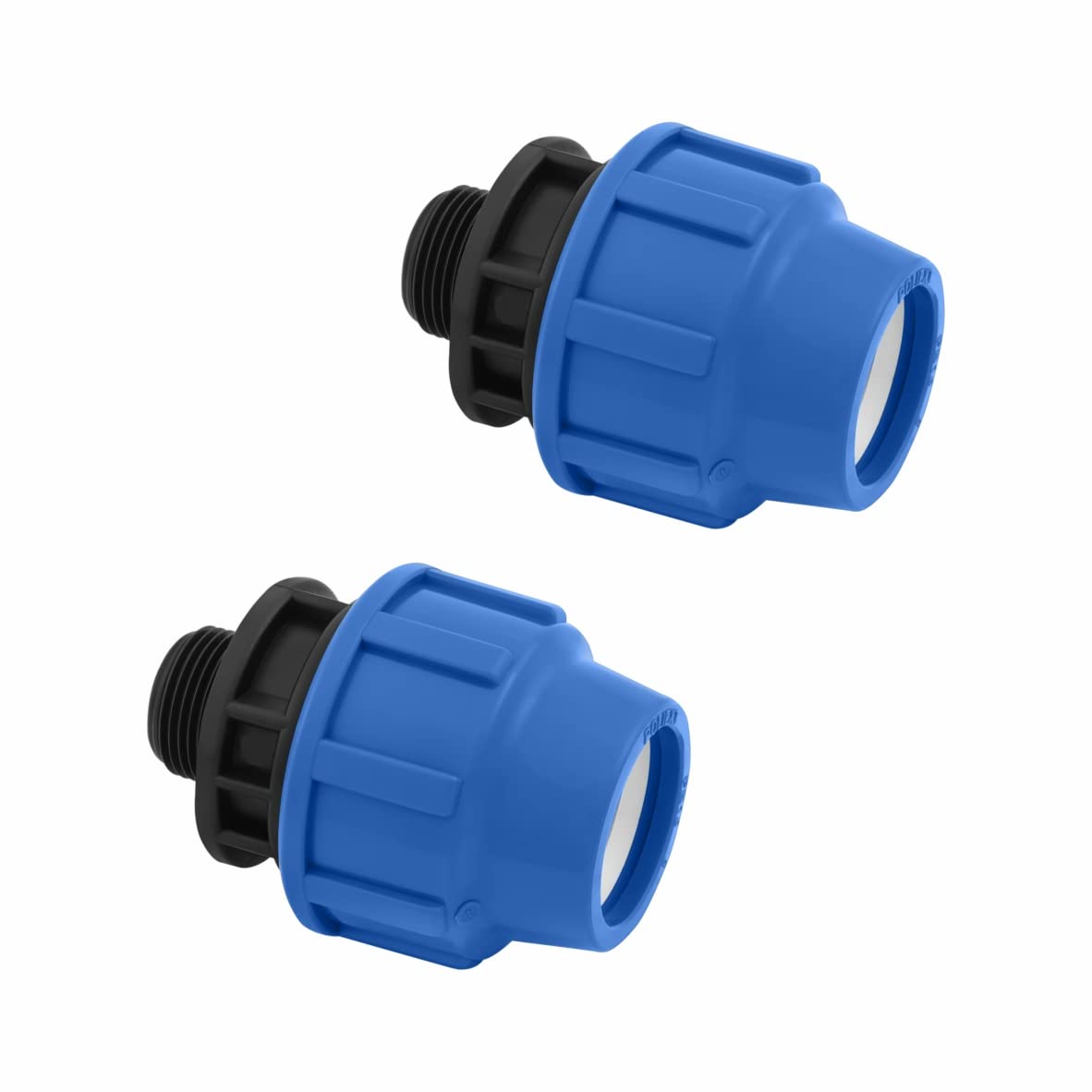 Connettore a compressione MDPE PP 25 mm x 1/2" maschio – Connettori per tubo dell’aqua a Raccordo PP PN16 - Raccordi per Tubi PE80, PE100 – 2 pezzi - SmartProduct