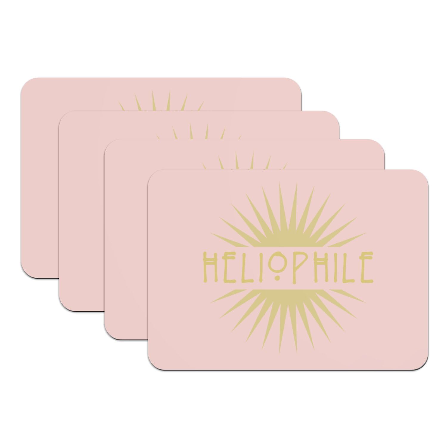 Sets de table rose grand format 39,5x28,5 cm avec motif soleil bohème