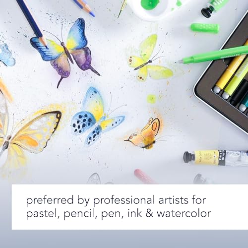 Canson Mixed Media Art Book, 8.3x5.8 inches, 56 Sheets, Blue Cloth Hardcover, Side Wire - Professional Artist Notebook for Painting, Sketching, Drawing by Canson - Image 5
