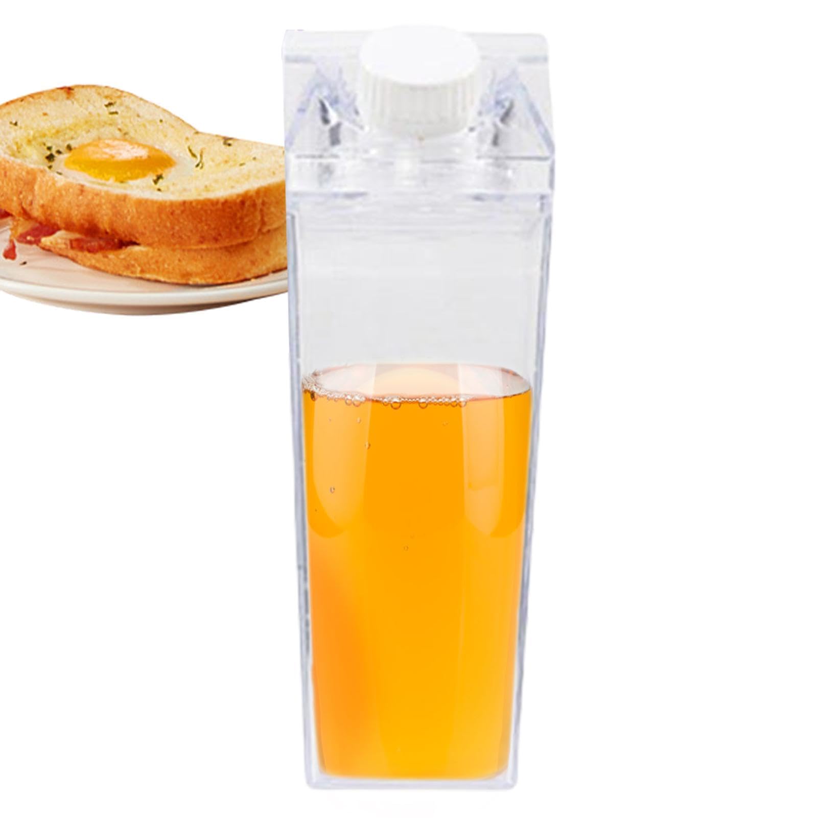 Milk Cardboard Water Bottle,Paper Water Bottle - Reusable Coffee Bottle with Square Design - Juice Bottle Glasses, Carton Shaped Milk Carton Cup for Kids