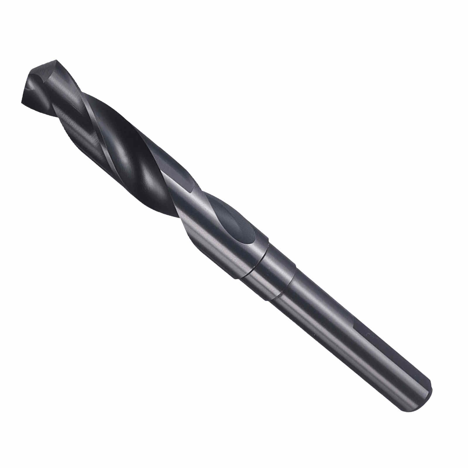 CoCud Drill Bit, 15.5mm Cutting Diameter, 1/2" Reduced Shank 3-Flat 4341 HSS Nitriding Black 118° Cutting Angle Bits - (Applications: for Drilling Plastic Wood) — image 1