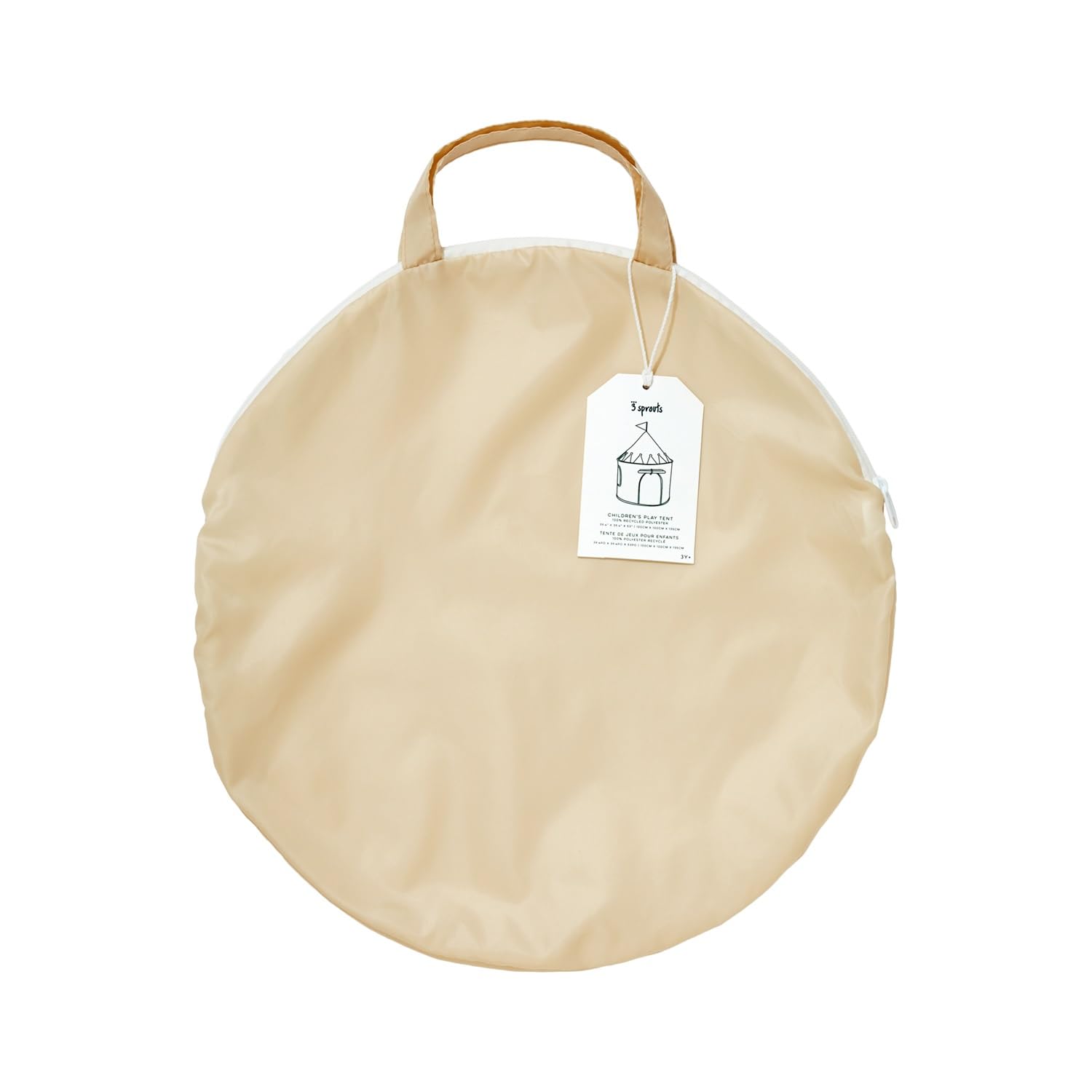 3 Sprouts - Tienda de Campaña Infantil - Casita de Tela para Niños, Cabañas para Niños - Ideal para Interior y Exterior - Beige
