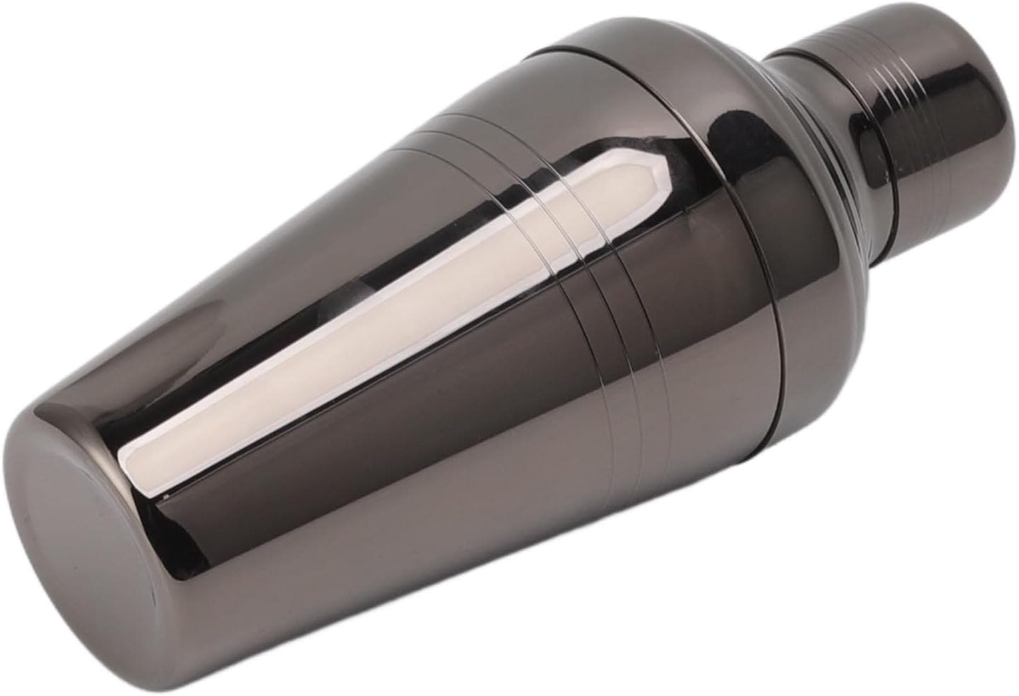 304 Stainless Steel Cocktail Shaker, Mixer Drink Shaker for Home Bartending Kit, Weighted Bottom Bar Tool with Lid, 510ml Cold & Hot Beverage Shaker for Bartenders and (Black)