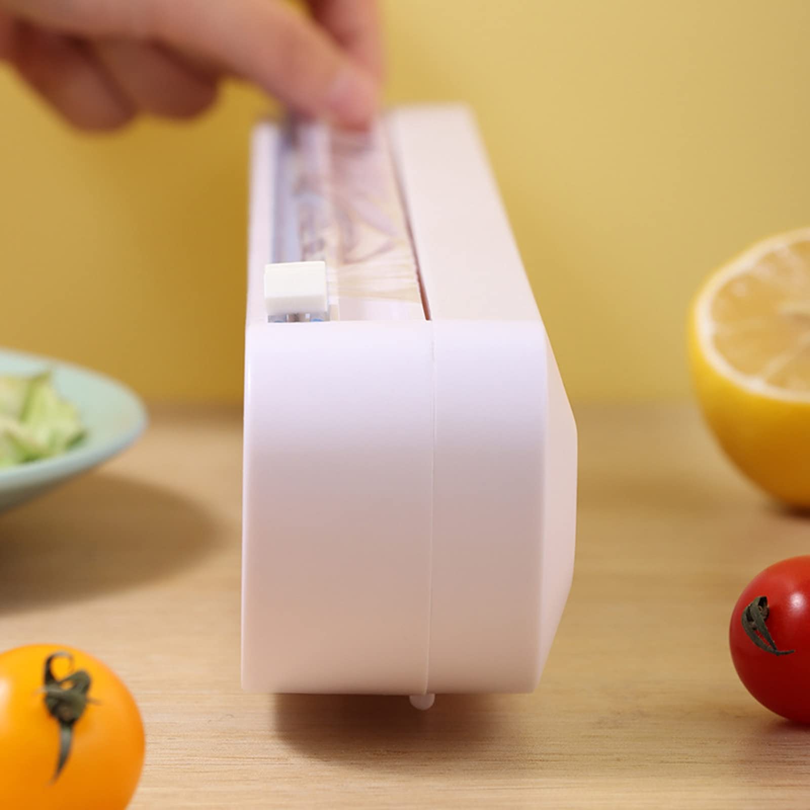 Distributeur de Coupe-Film Alimentaire, Distributeur de Film Plastique avec Coupe-Film Alimentaire réutilisable, adapté à la découpe d'emballages de Fruits et légumes Frais de Cuisine