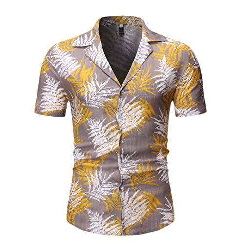 Chemise de plage homme Niiyyjj kaki XXL pour des vacances d'été décontractées