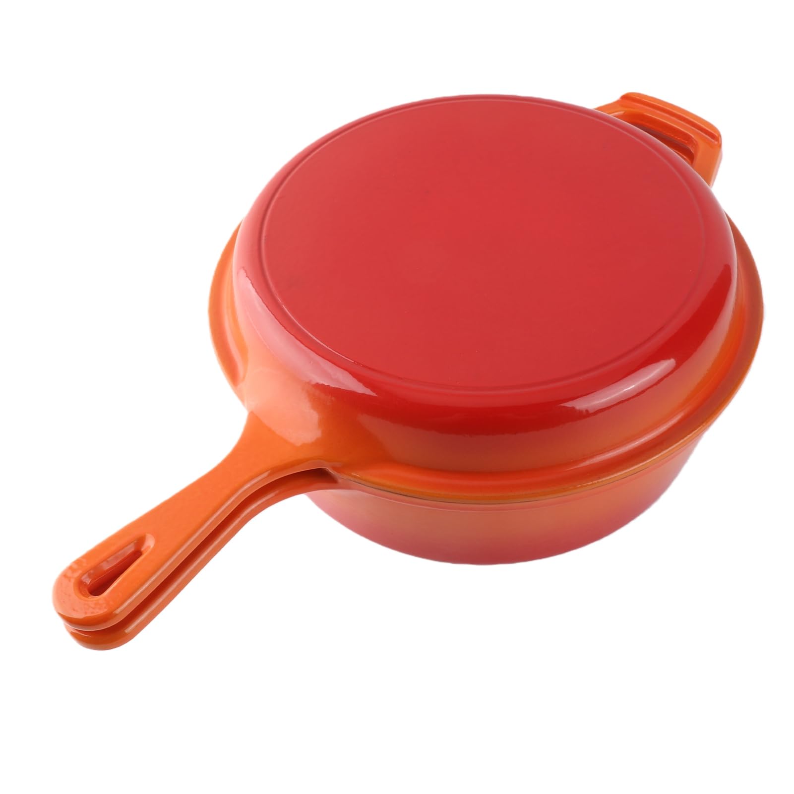 Tangxi Nieprzywierająca Patelnia żeliwna, Okrągła 10,2 Cala (ORANGE)
