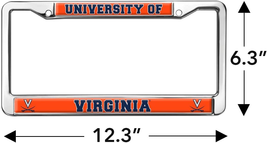 University of Virginia School Logo Full Size Standard License Plate Metal Frame - Image 4