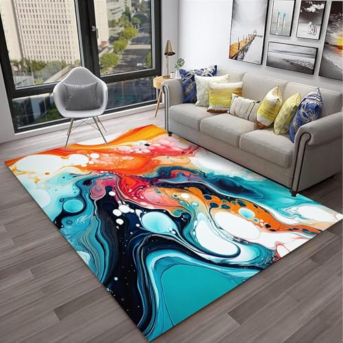 Tapis de sol design géométrique avec impression 3D texturée haut de gamme