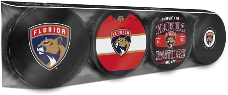 Panthers Officially Licensed 4-Pack Hockey Puck Collection