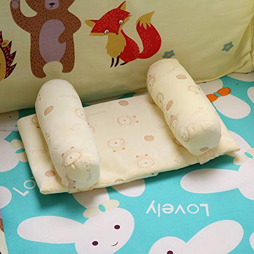 Travesseiro Anti-rolo Macio para Recém-nascidos, Travesseiro de Algodão para bebê Removível para Ber