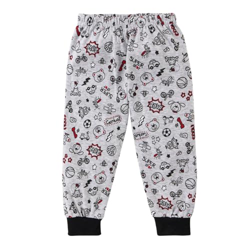 Image of EIO Boys and Girls Cotton Pajama Pants Pack of 6 (8-9 Years, Boys Print)