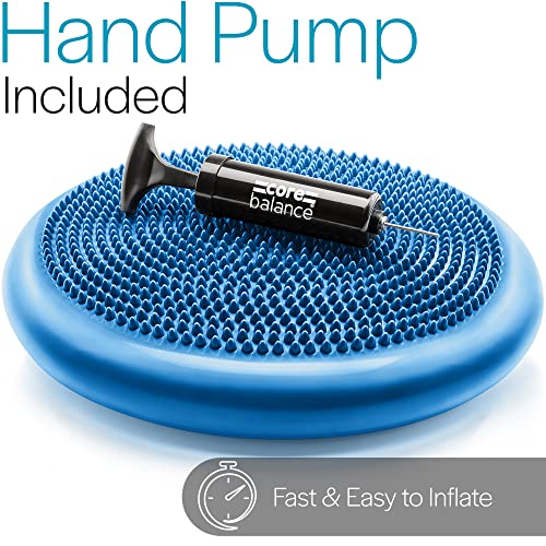 Core-Balance-Wobble-Cushion-Physio-Air-Stability-Cushion-Inflatable-Core-Trainer-Sensory-Cushion-for-Chair-Pump-Included-33cm-x-2-inches