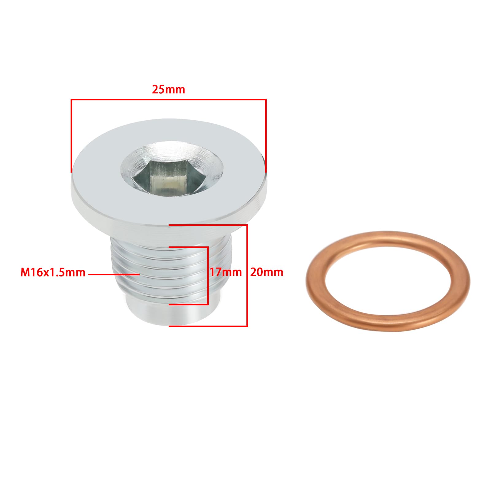 ECSiNG 2pcs Car Oil Drain Plug Oil Sump Plug Oil Drain Screw  