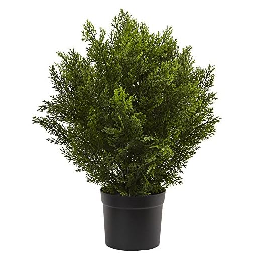 Nearly Natural 2ft Artificial Cedar Bush, Faux Greenery For Indoor Outdoor Home Decor