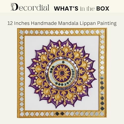 Image of Square Premarked Lippan Art & Craft Material Kit for Adults | DIY Lippan Art Kit with Clay, Tools & Madhubani MDF Board | Wall Hanging Home Decor | Art & Craft Kit for Girls 9-12