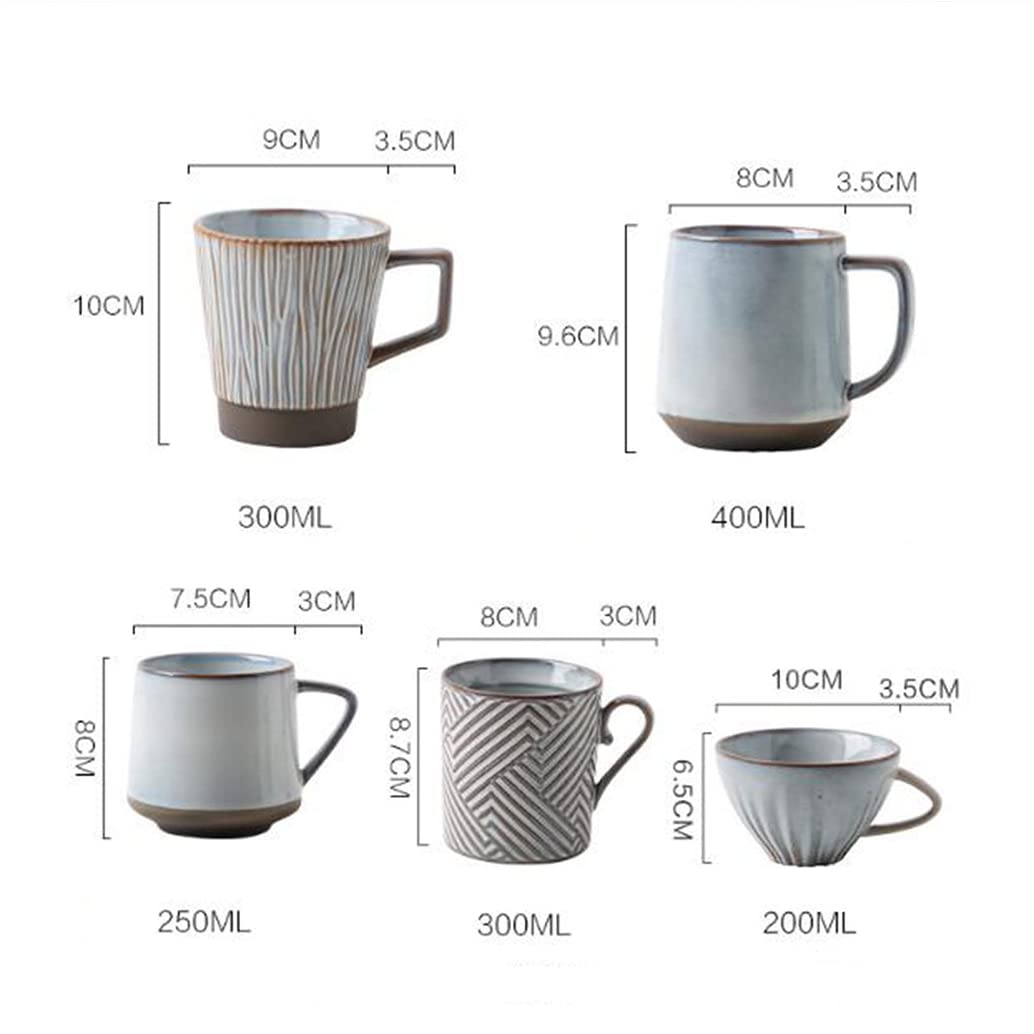 Japoński ceramiczny kubek do kawy w stylu vintage z uchwytem, ceramiczny kubek porcelanowy kubek do kawy mleka herbaty herbaty prezent dla kobiet do biura, do kuchenki mikrofalowej i zmywarki 250 ml