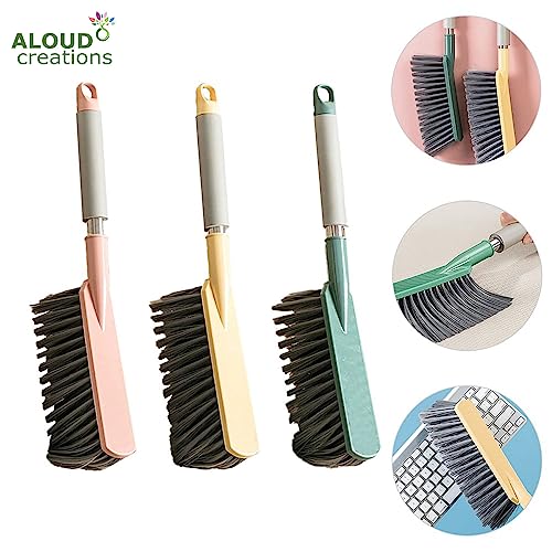 Image of ALOUD CREATIONS Long Bristle Polypropylene Dust Cleaning Brush|Ideal For Carpet Cleaning,Car Seat,Bed,Sofa,Curtains,Mats And Household Upholstery Cleaning|Multicolour|Pack Of 1