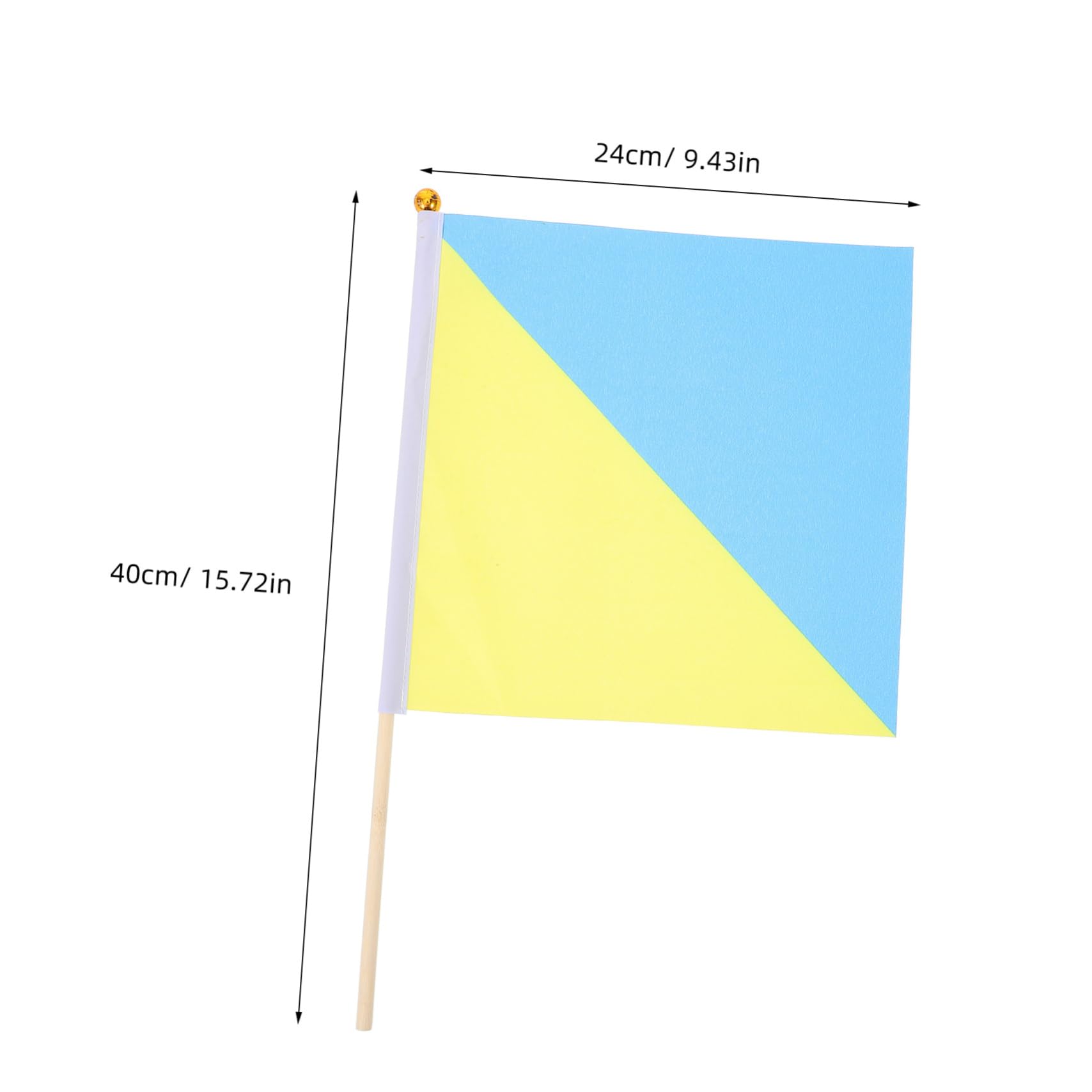 OFFSCH 4pcs 25x25cm Waving Navy Signal Flag Thick Pole Commanding Handheld Flag in Bright Colors for Communication Sports Performance