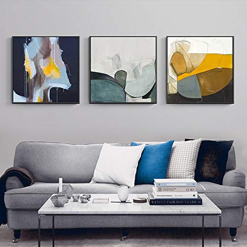 Peintures murales Hanpmy style nordique abstrait, impression toile premium x3