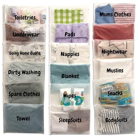 22 Maternity Hospital Bag Organiser Pouches Cover