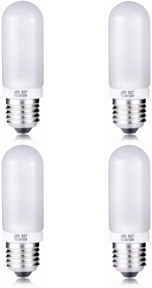 JDD E27 220-240V 150W Studio Photography Flash Bulb Modeling LED Strobe Lamp (4 PCS)