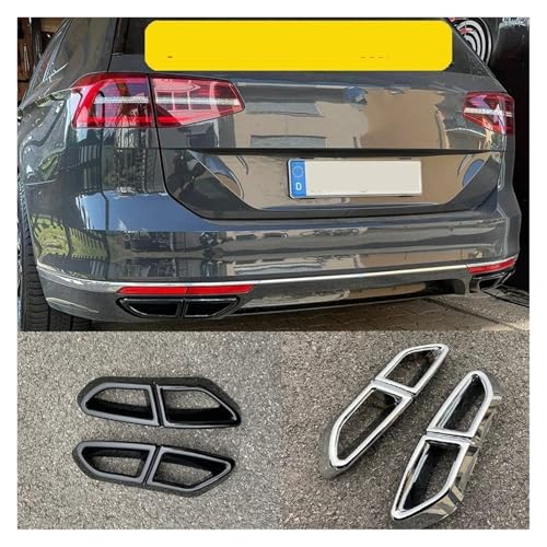 Embout d'échappement pour Passat B8 Variant 2015-2019 noir brillant double sorties