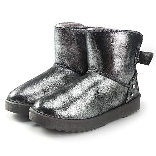 Alexis Leroy Femmes Original Court Classique Bottes De Neige Hiver Gris 7 UK/ 40 EU Cover