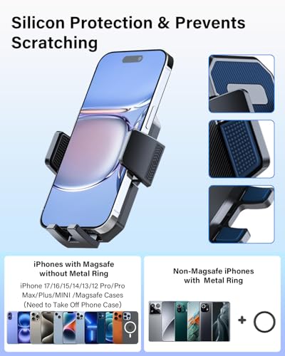 Image of PZK Car Phone Mount for Honda CRV CR-V 2017 2018 2019-2020 2021 2022 Accessories 5th Gen CRV Custom Air Vent Phone Holder Auto Lock Hands Free 360 Rotation Cell Phone Automobile Cradles